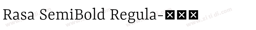 Rasa SemiBold Regula字体转换